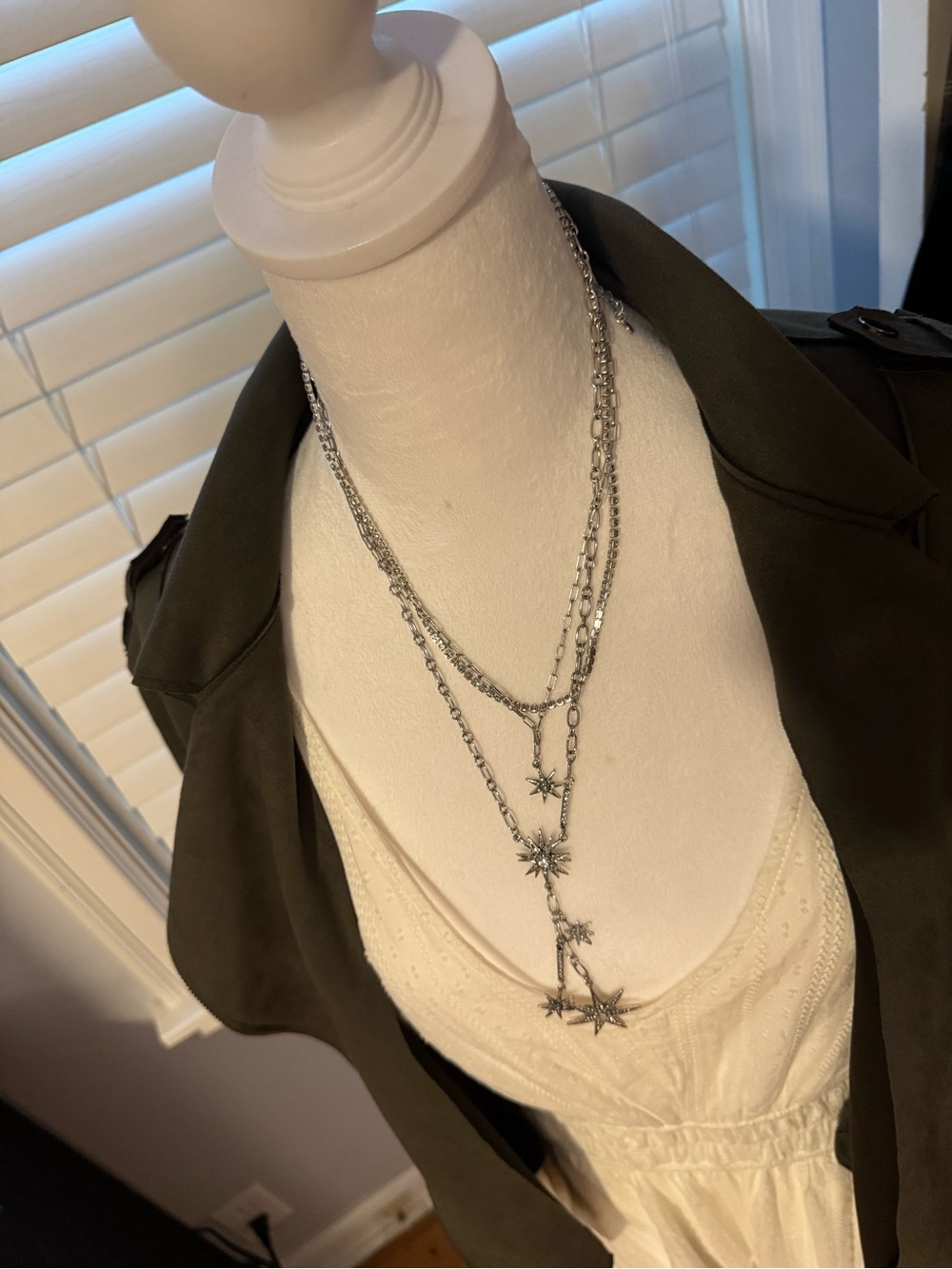 torrid Silver Layered Star Pendant Necklace